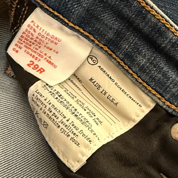AG Adriano Goldschmied Straight Leg Blue Jeans - Picture 4 of 4